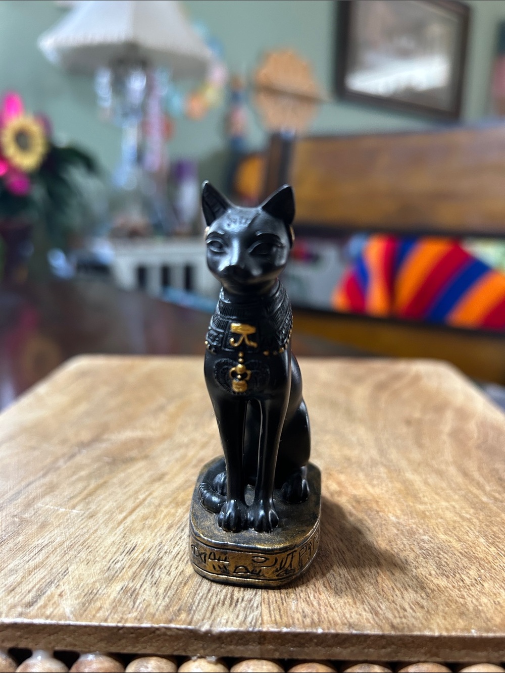 Vintage Ancient Egyptian Bastet Resin Cat Figurine 2000 Veronese Signed